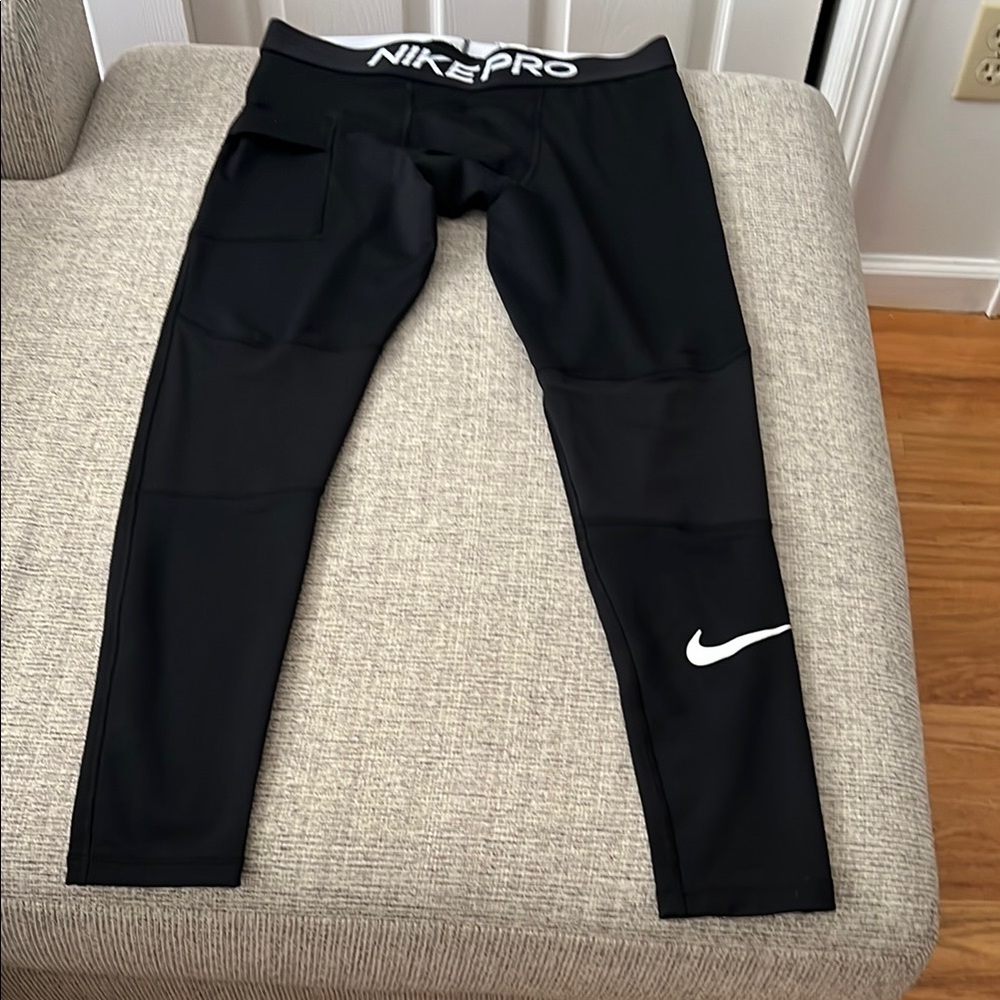 Nike Black and White Compression Leggings